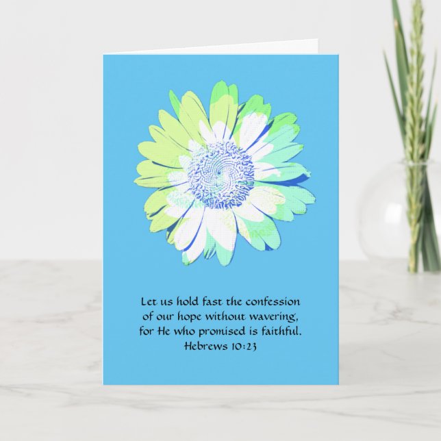 Carte Faith Hébreux 10:23 Daisy Card (Devant)