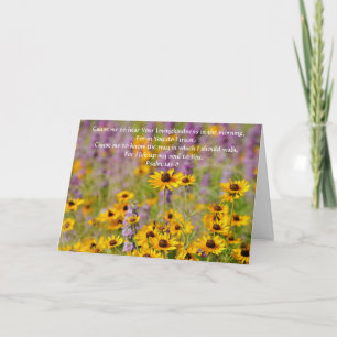 Carte Faith Hope Bible Verse Fleur sauvage Note Card