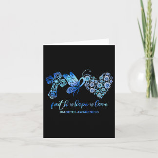 Carte Faith Hope Fight Love Sunflower Diabetes Sensibili