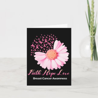 Carte Faith Hope Loast Cancer Sensibilisation Flower Pin