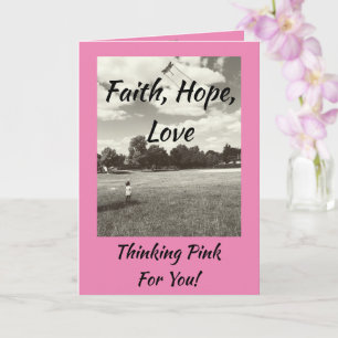 Carte Faith Hope Love Breast Cancer Encouragement Card