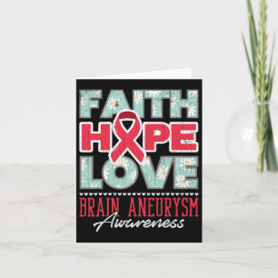 Carte Faith Hope Love Cerveau Aneurysme Sensibilisation 