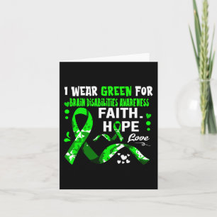 Carte Faith Hope Love Je Porte Le Vert Pour Les Handicap
