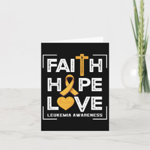 Carte Faith Hope Love Leukemia Sensibilisation