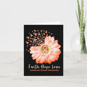 Carte Faith Hope Love Leukemia Sensibilisation Orange Ru