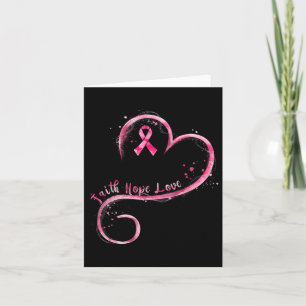 Carte Faith Hope Love Pink Ribbon Cancer du sein Prix