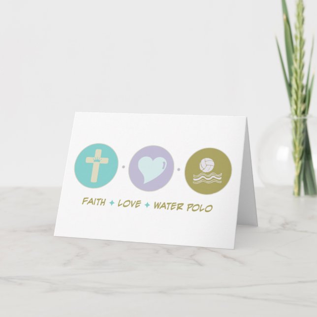 Carte Faith Love Water Polo (Devant)