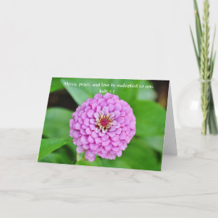 Carte Faith Pink Zinnia Garden Note