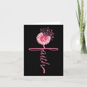 Carte Faith Sunflower rose Ruban Prix du cancer du sein