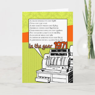 Carte Faits amusants Anniversaire - Coût de la vie en 19