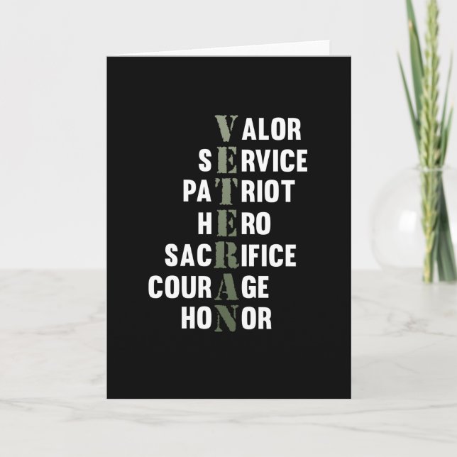 Carte Faits sur les anciens combattants Heureux Soutien  (Devant)