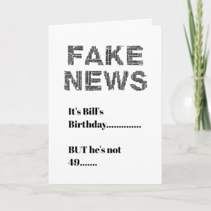 Carte FAKE NEWS 50e anniversaire Salutation