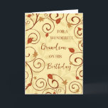 Carte Fall Leaves Grandson Anniversaire<br><div class="desc">Carte d'anniversaire pour petit-fils avec un anniversaire d'automne avec des feuilles d'automne design et verset réfléchi.</div>