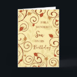 Carte Fall Leaves Son anniversaire<br><div class="desc">Carte d'anniversaire pour fils avec un anniversaire d'automne avec des feuilles d'automne design et verset réfléchi.</div>