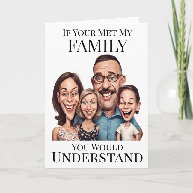 Carte Famille Amusante (Devant)