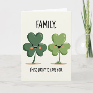 Carte Famille Chanceuse Je Suis Si Chanceux