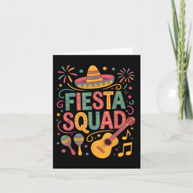 Carte Famille Cinco De Mayo Correspondant Fiesta Squad M (Devant)