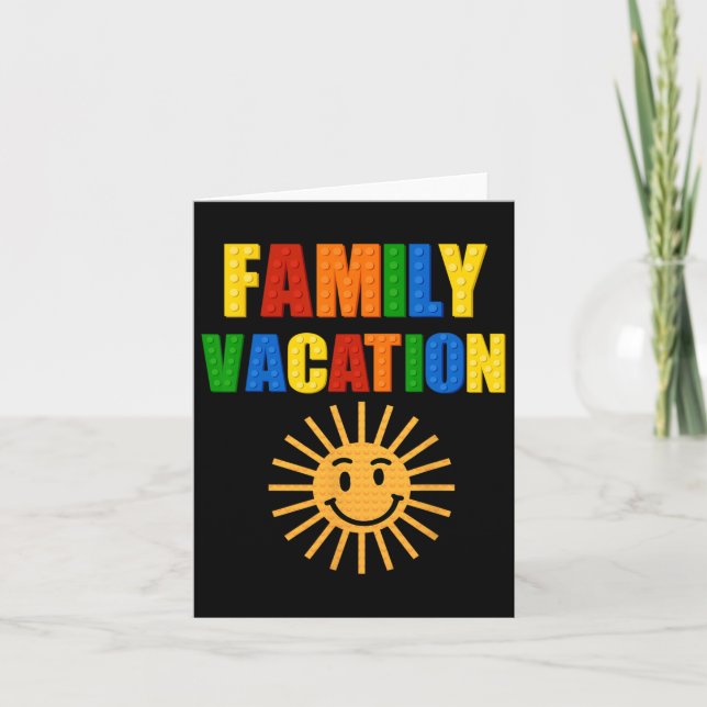 Carte Famille de briques de construction Vacances Bloc c (Devant)