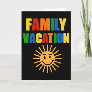 Carte Famille de briques de construction Vacances Bloc c