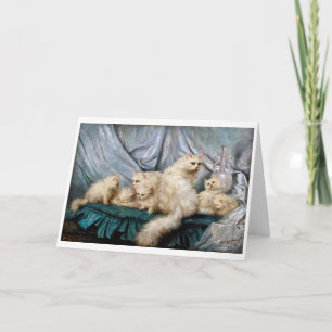 Carte Famille de chats blancs, Carl Kahler