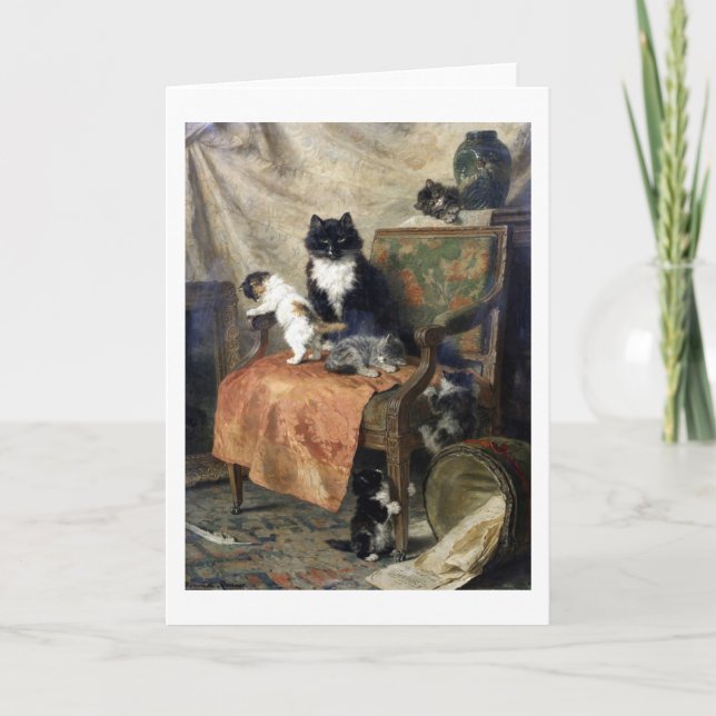 Carte Famille de chats, Henriëtte Ronner-Knip (Devant)