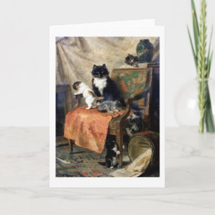 Carte Famille de chats, Henriëtte Ronner-Knip