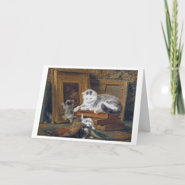 Carte Famille de chats, Henriette Ronner-Knip (Devant)