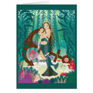 Carte Famille de sirènes (brunes)