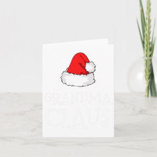 Carte Famille grand-mère Claus Noël Père Noël Casquette 