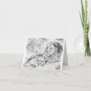 Carte Famille Lion