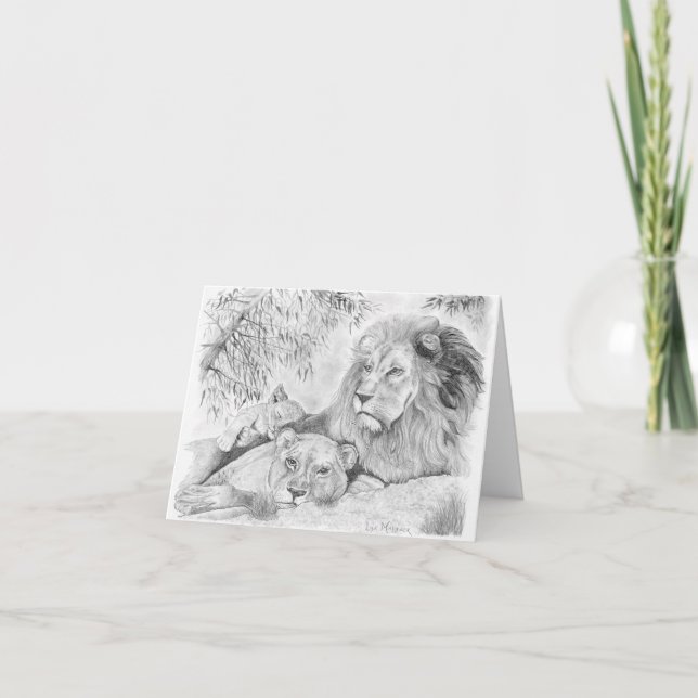 Carte Famille Lion (Devant)