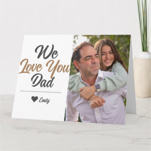 Carte Famille photo simple moderne Fête des pères