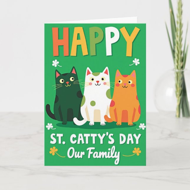 Carte Famille Taches de Chat (Devant)