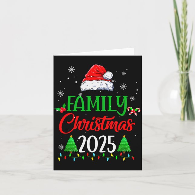 Carte Family Christmas 2025 Matching Family Christmas Sq (Devant)