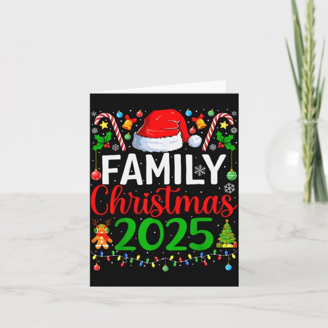 Carte Family Christmas 2025 Matching Pajamas Xmas Family (Devant)