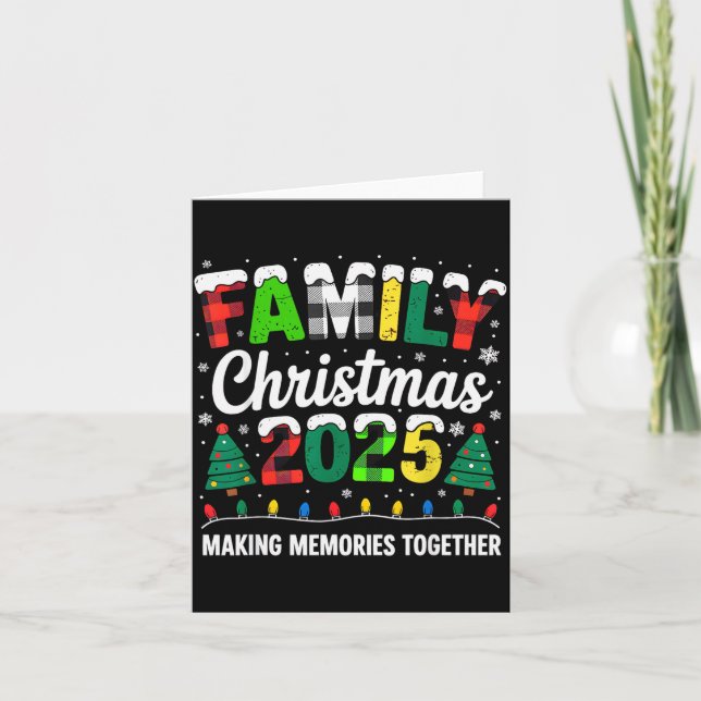 Carte Family Christmas 2025 Matching Squad Santa Red Pla (Devant)