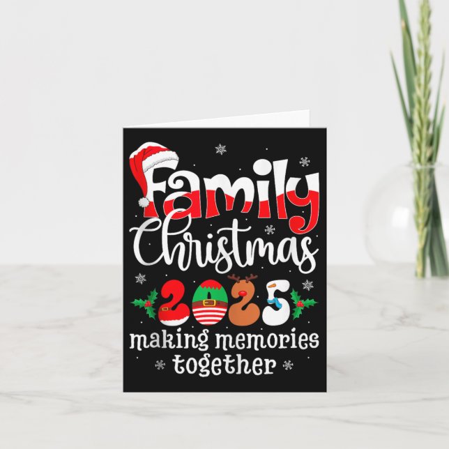 Carte Family Christmas 2025 Matching Xmas Pajamas Christ (Devant)