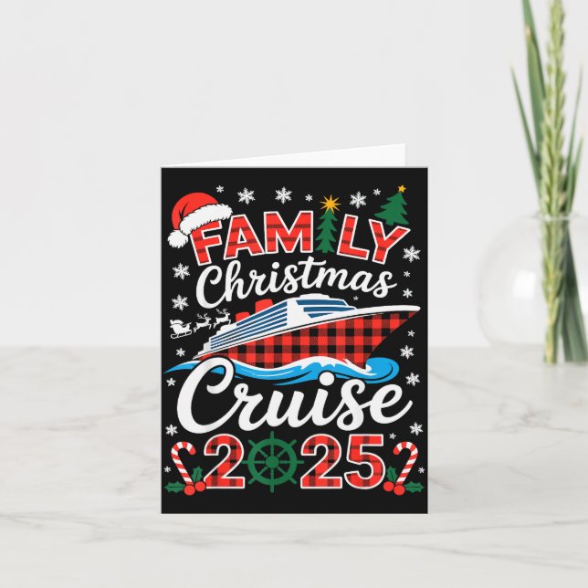 Carte Family Christmas Cruise 2025 Holiday Vacations For (Devant)