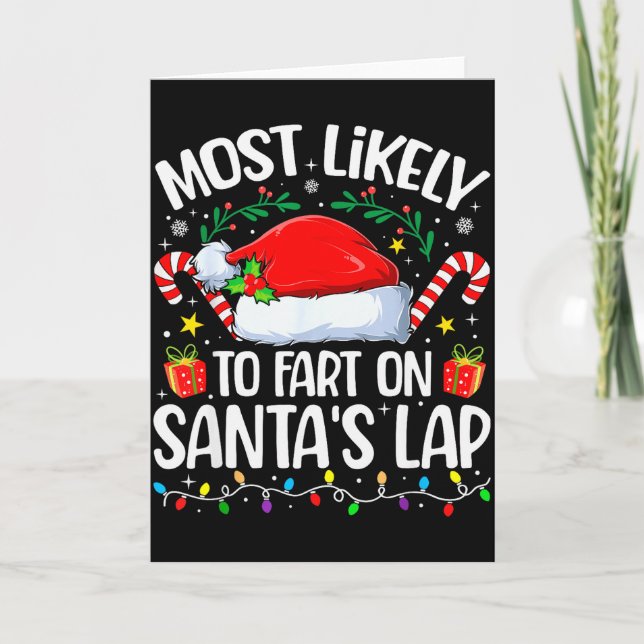 Carte Family Christmas Most Likely To Fart On Santa's La (Devant)