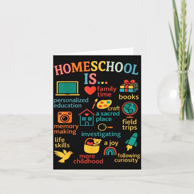 Carte Family Homeschooling New Homeschooler Dad Mom Home (Devant)