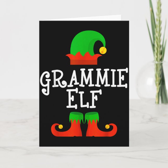 Carte Family I'm The Grammie Elf Christmas Matching Paja (Devant)