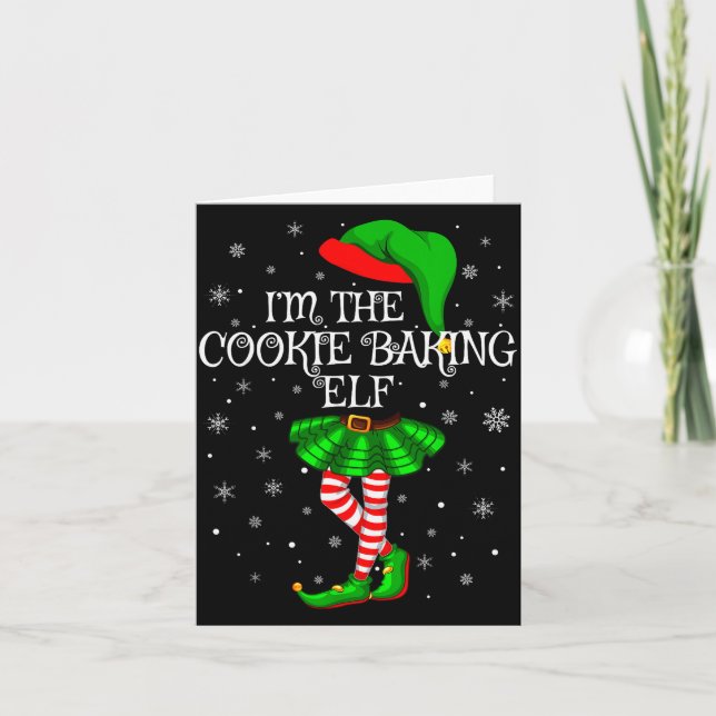Carte Family Matching Women Girls The Cookie Baking Elf  (Devant)