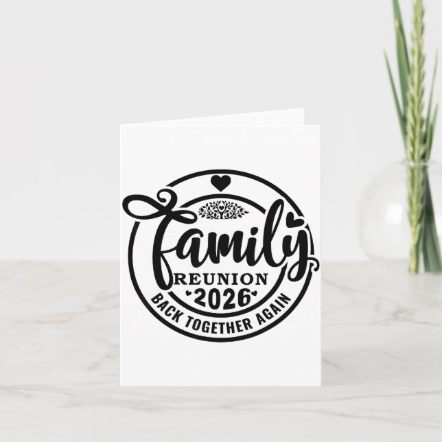 Carte Family Reunion Back Together Again Funny Family Re (Devant)