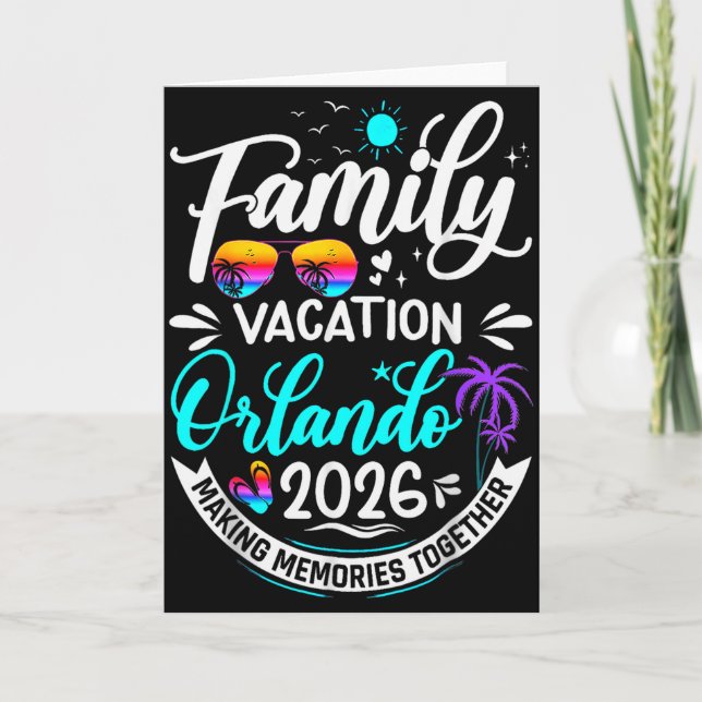 Carte Family Vacation Orlando 2026 Matching Summer Vacat (Devant)