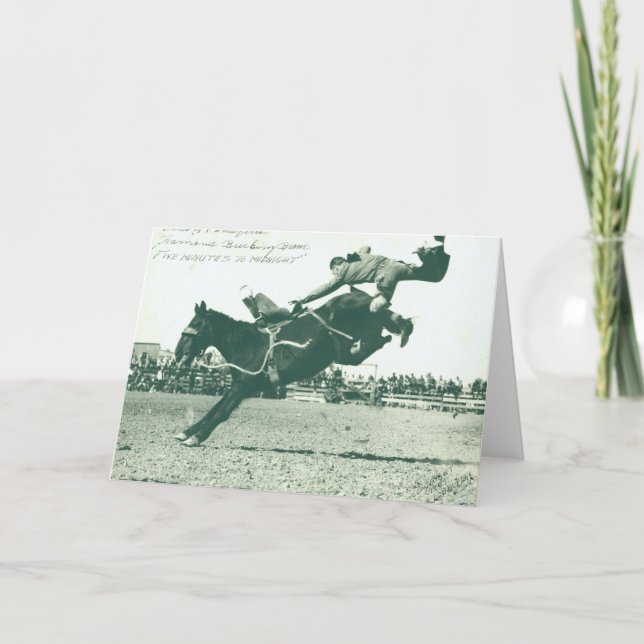 Carte Famous Bucking Bronc Cinq Minutes (Devant)