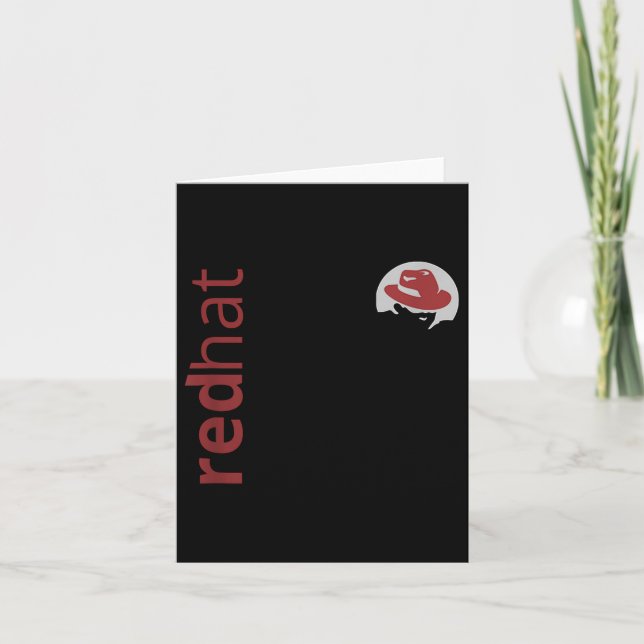 Carte Fan Casquette rouge Linux Tee Tux Penguin Open Sou (Devant)