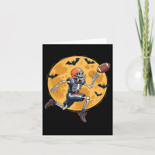 Carte Fan de football américain Skeleton Halloween garço
