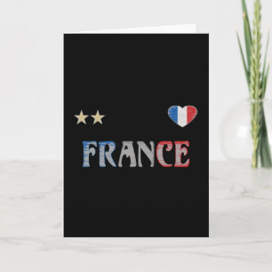 Carte Fan de football France Chemise Française