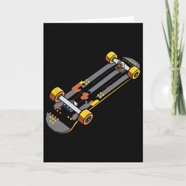 Carte Fan de skateboard de style bande dessinée (Devant)