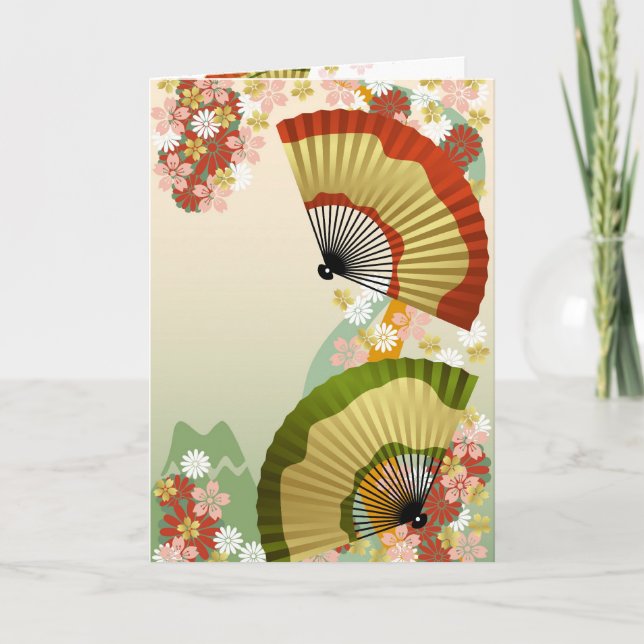 Carte Fan japonais 3 vert (Devant)